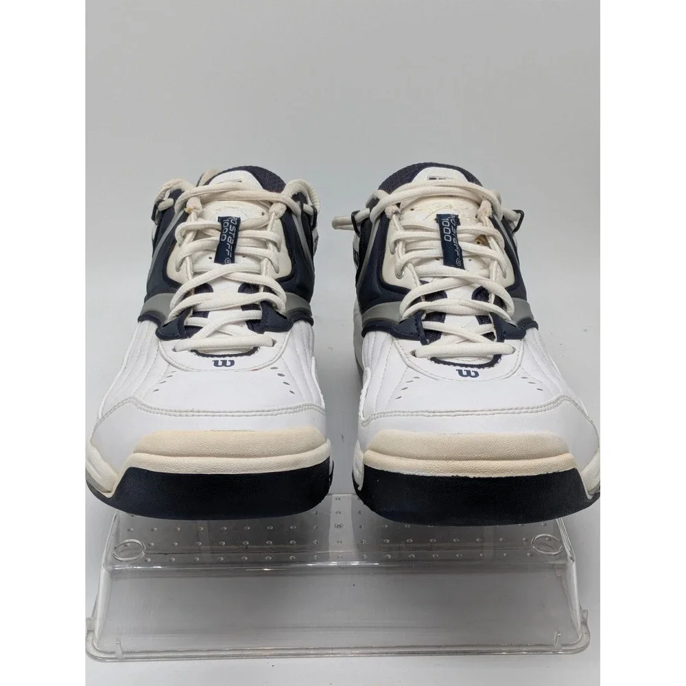 Wilson Pro Staff 1000 Tennis Shoes White Navy Leather Men's Size 14 Athletic